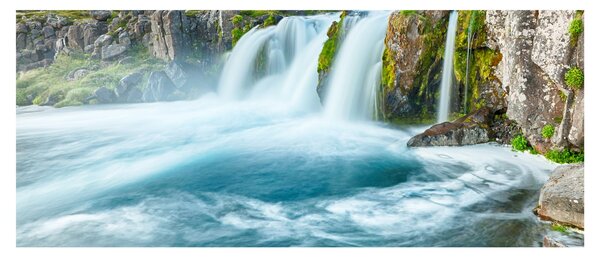 Slika - Stijene sa slapovima (120x50 cm)