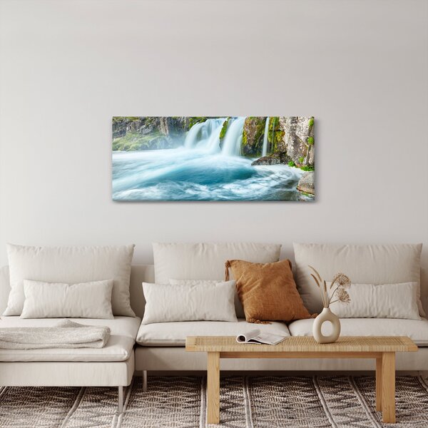 Slika - Stijene sa slapovima (120x50 cm)