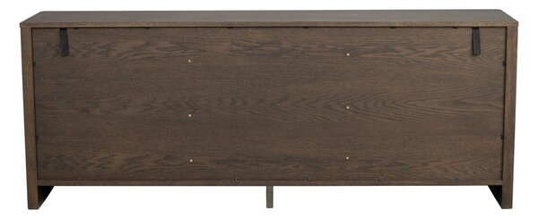 Komoda u dekoru hrasta u tamnoj prirodnoj boji 180x70x40 cm Melstone – Rowico