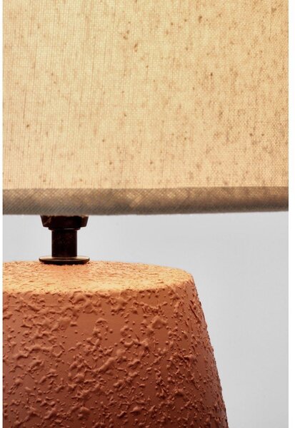 Stolna lampa keramička boja terakote s tekstilnim sjenilom (visina 41,5 cm) Irvin – Yes Everyday