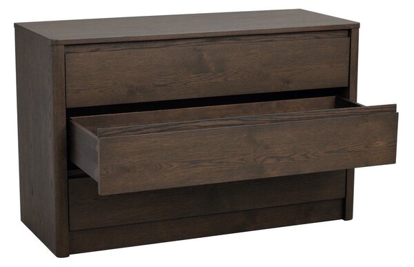 Komoda u dekoru hrasta u tamnoj prirodnoj boji 110x70x45 cm Melstone – Rowico