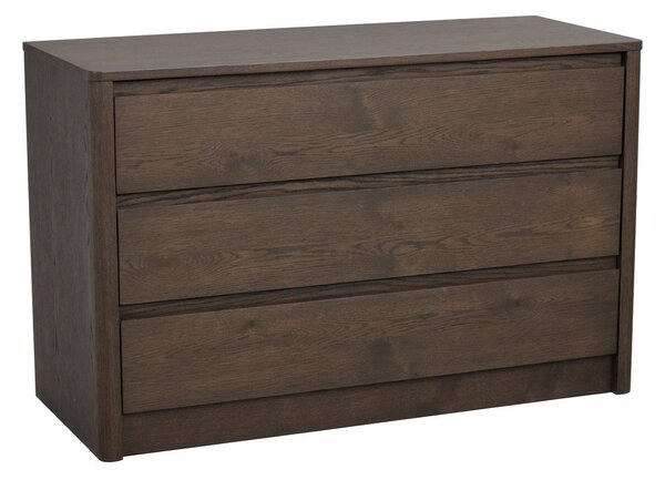 Komoda u dekoru hrasta u tamnoj prirodnoj boji 110x70x45 cm Melstone – Rowico