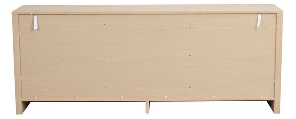 Komoda u dekoru hrasta u svijetloj prirodnoj boji 180x70x40 cm Melstone – Rowico