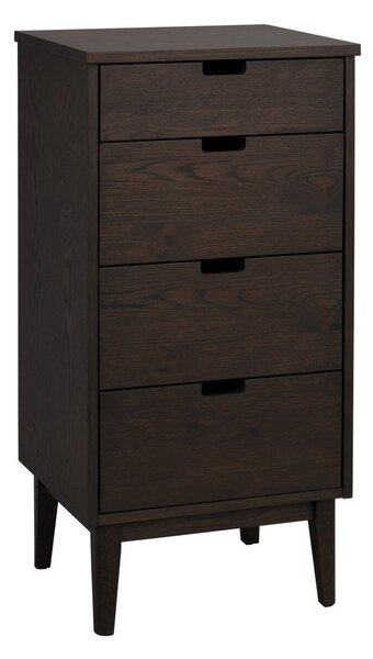 Komoda od punog hrasta u tamnoj prirodnoj boji 45x92x38 cm Garrison – Rowico
