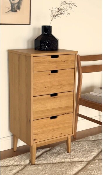 Komoda od punog hrasta u prirodnoj boji 45x92x38 cm Garrison – Rowico
