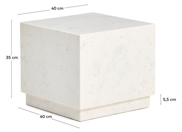 Mramorni pomoćni stol 40x40 cm Sorein – Kave Home