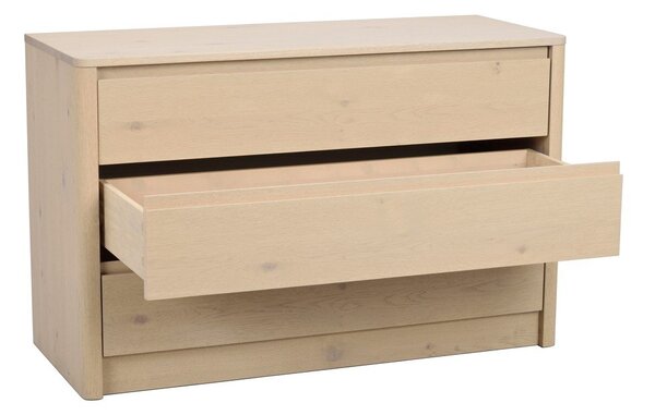 Komoda u dekoru hrasta u svijetloj prirodnoj boji 110x70x45 cm Melstone – Rowico