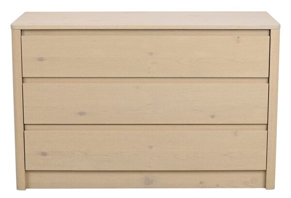 Komoda u dekoru hrasta u svijetloj prirodnoj boji 110x70x45 cm Melstone – Rowico