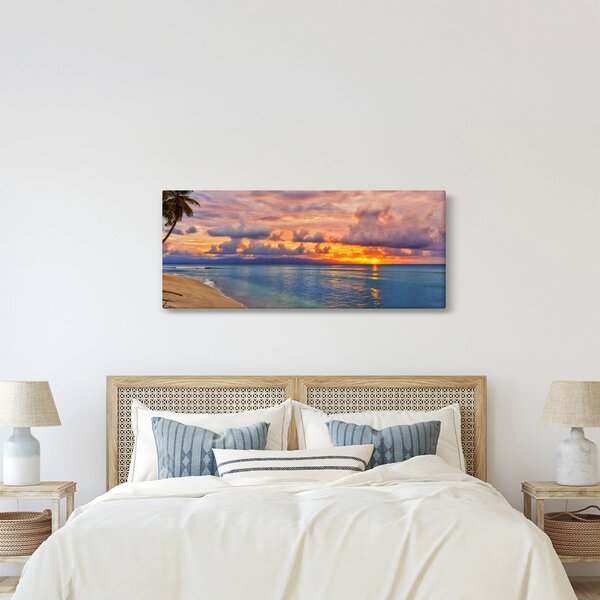 Slika - Zalazak sunca na plaži (120x50 cm)