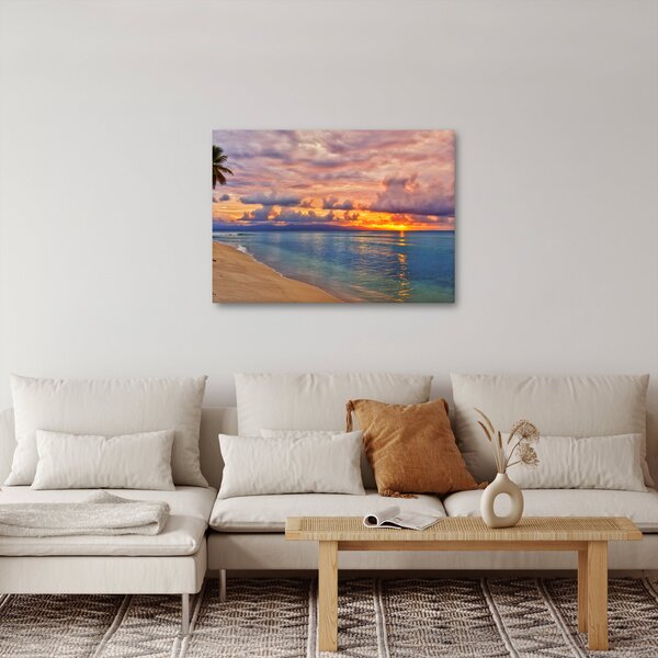Slika - Zalazak sunca na plaži (70x50 cm)