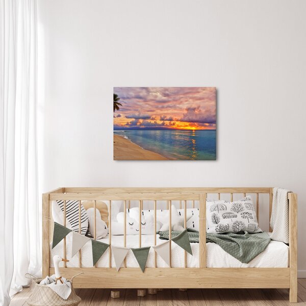 Slika - Zalazak sunca na plaži (70x50 cm)