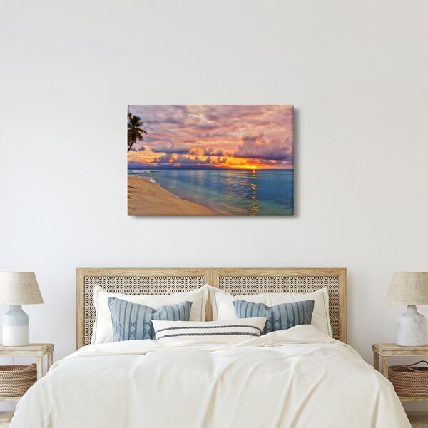 Slika - Zalazak sunca na plaži (90x60 cm)