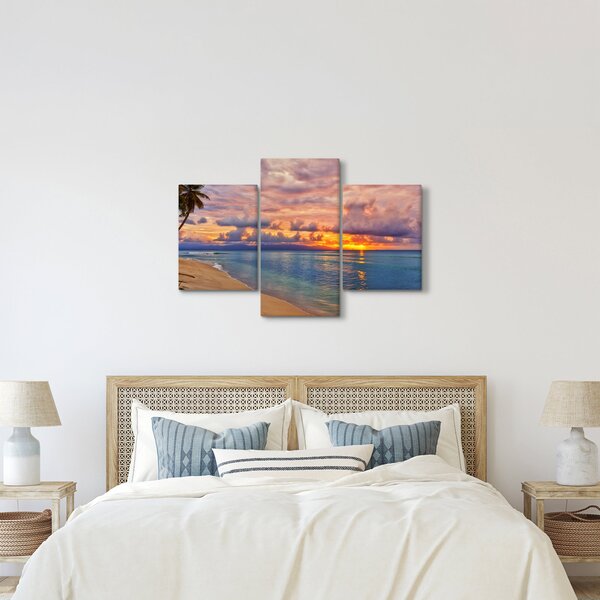 Slika - Zalazak sunca na plaži (90x60 cm)
