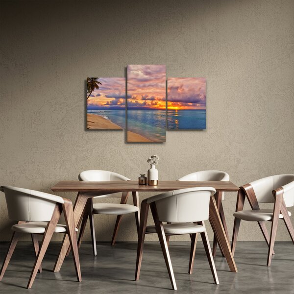 Slika - Zalazak sunca na plaži (90x60 cm)