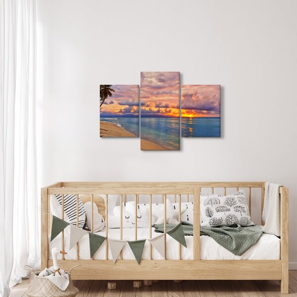 Slika - Zalazak sunca na plaži (90x60 cm)