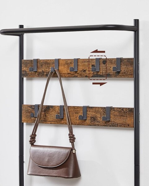 Vješalica za predsoblje TAYLOR s ormarićem za cipele 180x64 cm, rustikalno smeđa