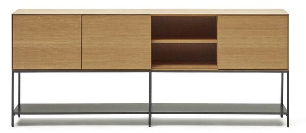 Niska komoda u dekoru hrasta u prirodnoj boji 195x80 cm Vedrana – Kave Home