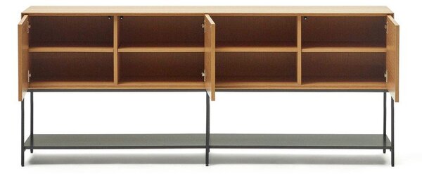 Niska komoda u dekoru hrasta u prirodnoj boji 195x80 cm Vedrana – Kave Home
