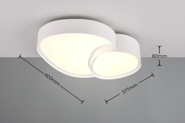 Bijela LED stropna svjetiljka 36x43.5 cm Rise – Trio