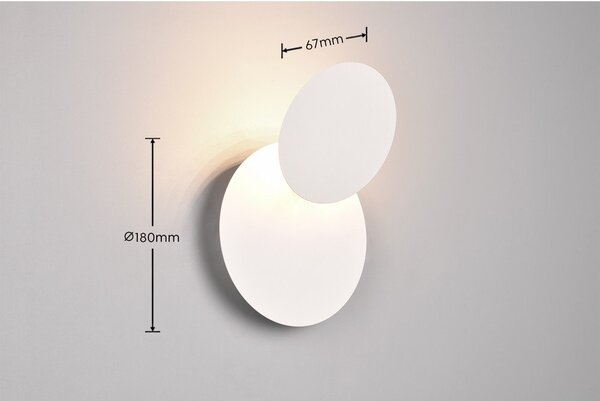 Bijela LED zidna lampa Mio – Trio