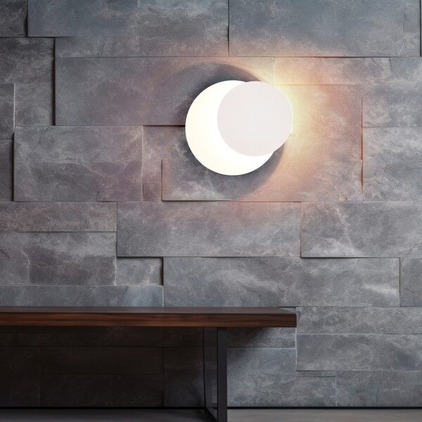 Bijela LED zidna lampa Mio – Trio