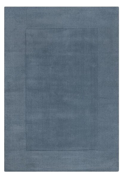 Tamno plavi ručno rađen vunen tepih 120x170 cm Textured Wool Border – Flair Rugs