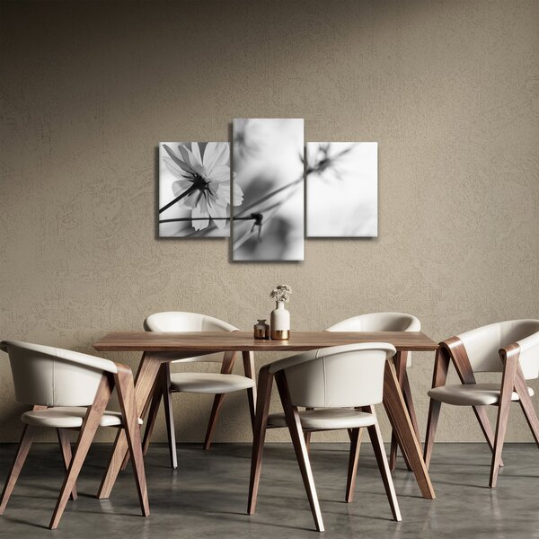 Slika - Crno-bijelo cvijeće (90x60 cm)