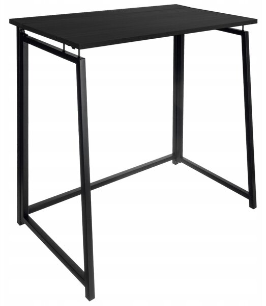 Multifunkcionalni sklopivi drveni stol crni 80x75x40cm