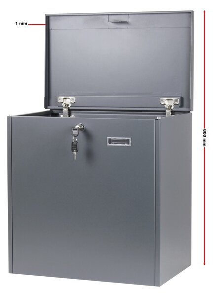 Paket sandučić antracit za prijem paketa 505x300x500mm