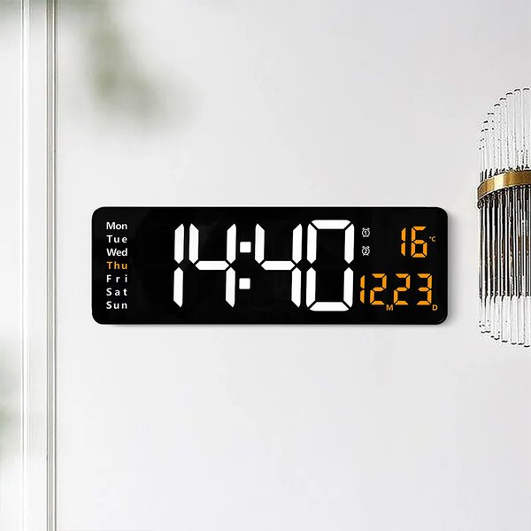 Moderna xxl led elektronička budilica 39cm usb + daljinski