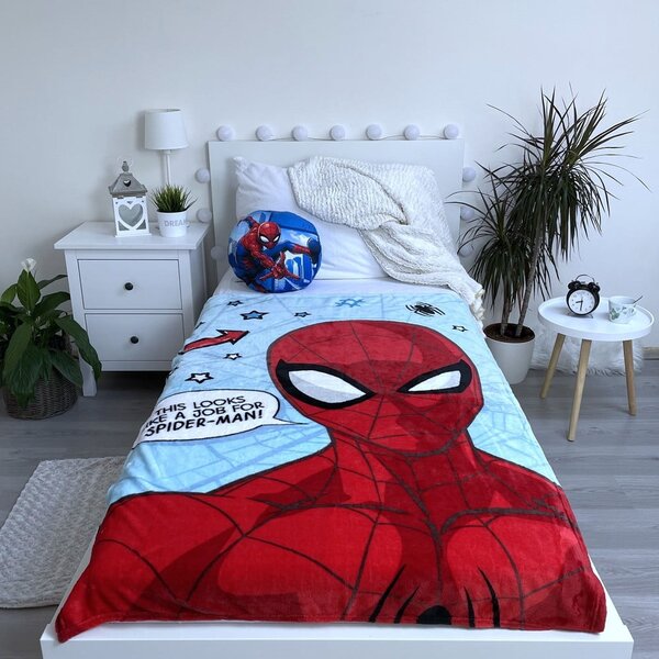 Crveno-plava deka za bebe od mikropliša 100x150 cm Spiderman – Jerry Fabrics