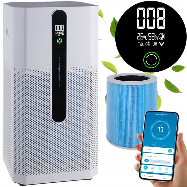 Hepa pročišćivač zraka ioniqs lcd touch wifi app smart life 370m3/h