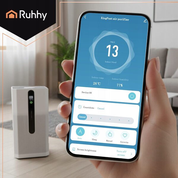 Hepa pročišćivač zraka ioniqs lcd touch wifi app smart life 370m3/h