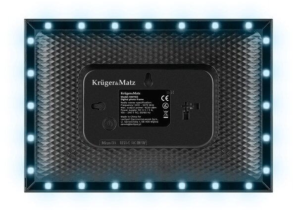 Dodirni digitalni okvir za fotografije wi-fi 10.1" crna aplikacija s led rgb pozadinskim osvjetljenjem