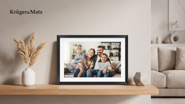 Dodirni digitalni okvir za fotografije wi-fi 10.1" crna aplikacija s led rgb pozadinskim osvjetljenjem