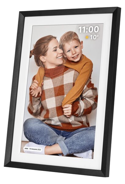 Dodirni digitalni okvir za fotografije wi-fi 10.1" crna aplikacija s led rgb pozadinskim osvjetljenjem