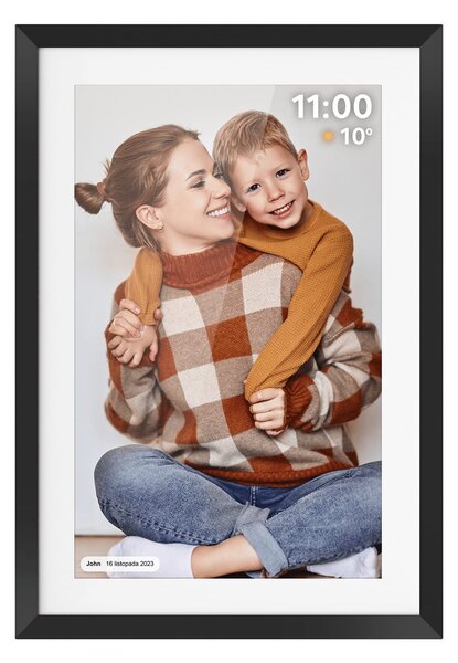 Dodirni digitalni okvir za fotografije wi-fi 10.1" crna aplikacija s led rgb pozadinskim osvjetljenjem