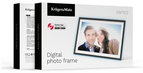 Dodirni digitalni okvir za fotografije wi-fi 10.1" crna aplikacija s led rgb pozadinskim osvjetljenjem