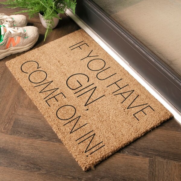 Otirač od kokosovih vlakana 40x60 cm If You Have Gin – Artsy Doormats