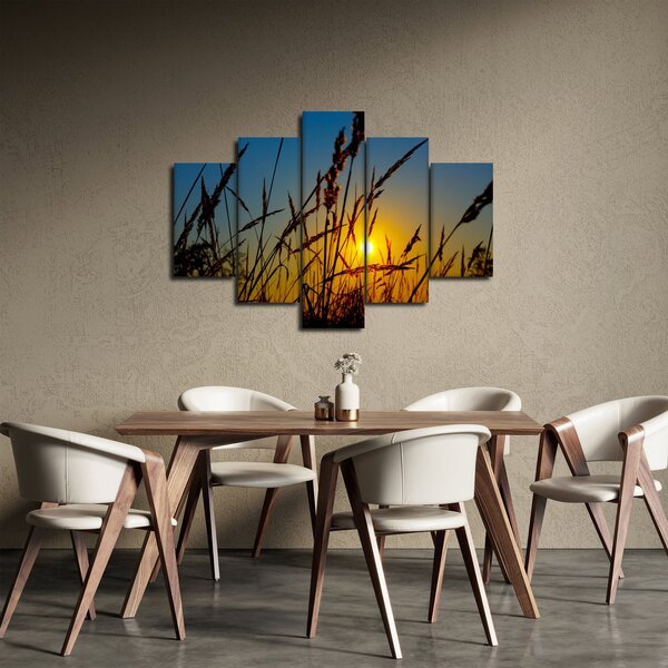 Slika - Zalazak sunca na livadi (150x105 cm)