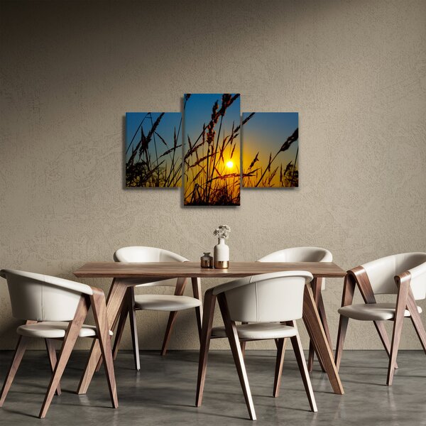 Slika - Zalazak sunca na livadi (90x60 cm)