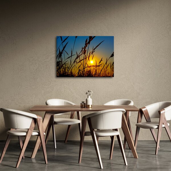 Slika - Zalazak sunca na livadi (70x50 cm)