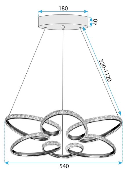 LED svijetiljka G002-CP CHROME