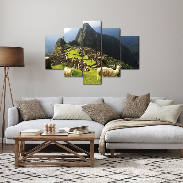 Slika - Lame u Machu Picchu (150x105 cm)