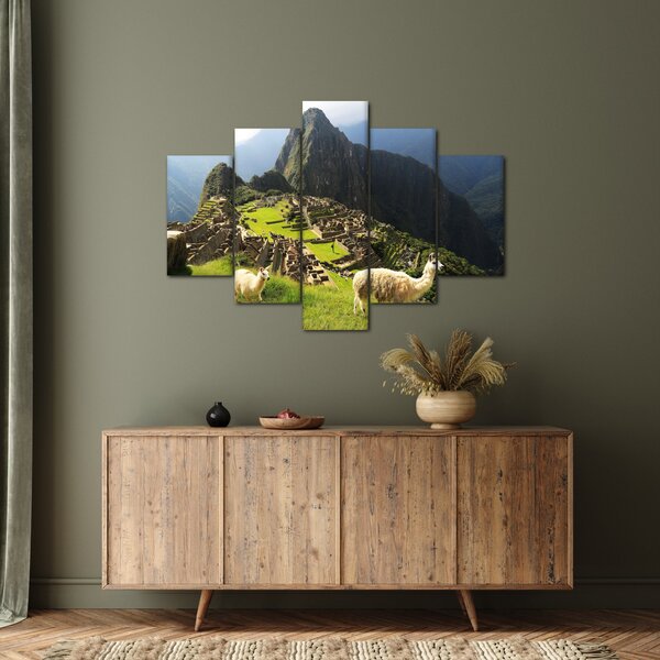 Slika - Lame u Machu Picchu (150x105 cm)
