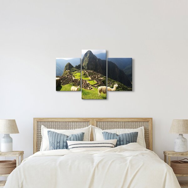 Slika - Lame u Machu Picchu (90x60 cm)