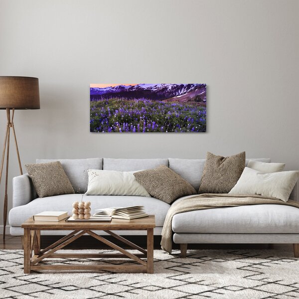 Slika - Vulkan i cvijeće (120x50 cm)