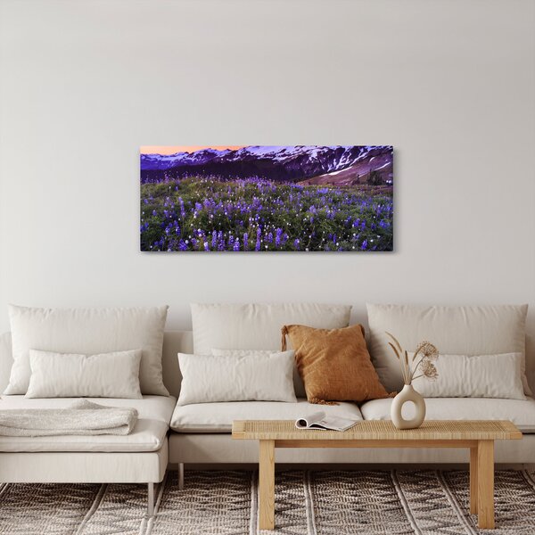 Slika - Vulkan i cvijeće (120x50 cm)