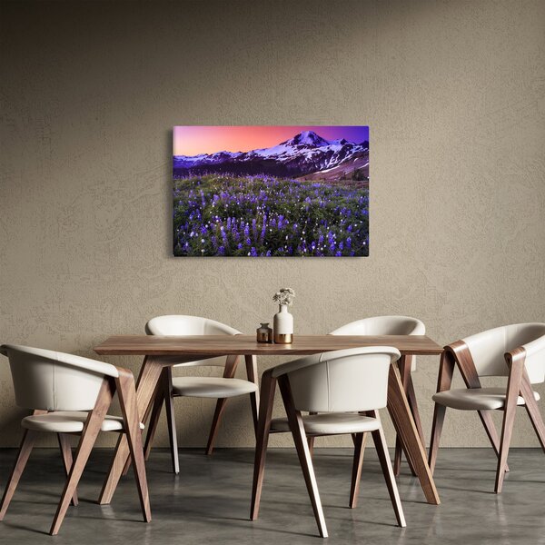 Slika - Vulkan i cvijeće (90x60 cm)