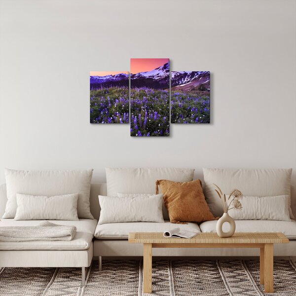 Slika - Vulkan i cvijeće (90x60 cm)